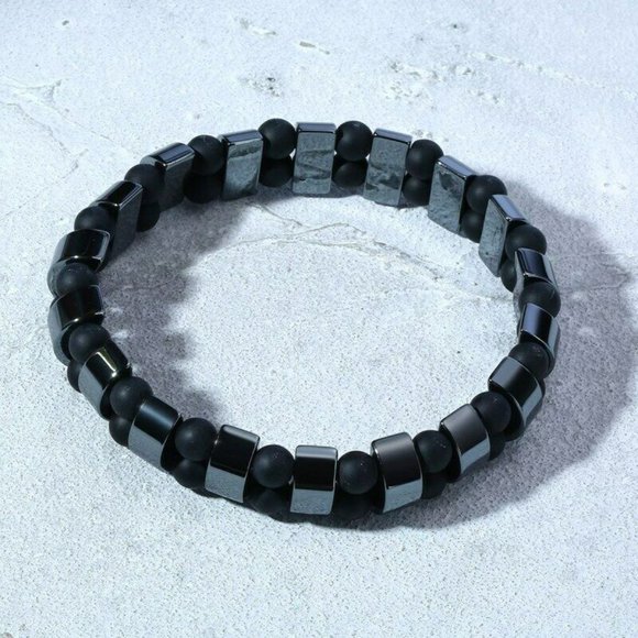 Hematite Stone Magnetic Energy Bracelet unisex - Picture 3 of 7